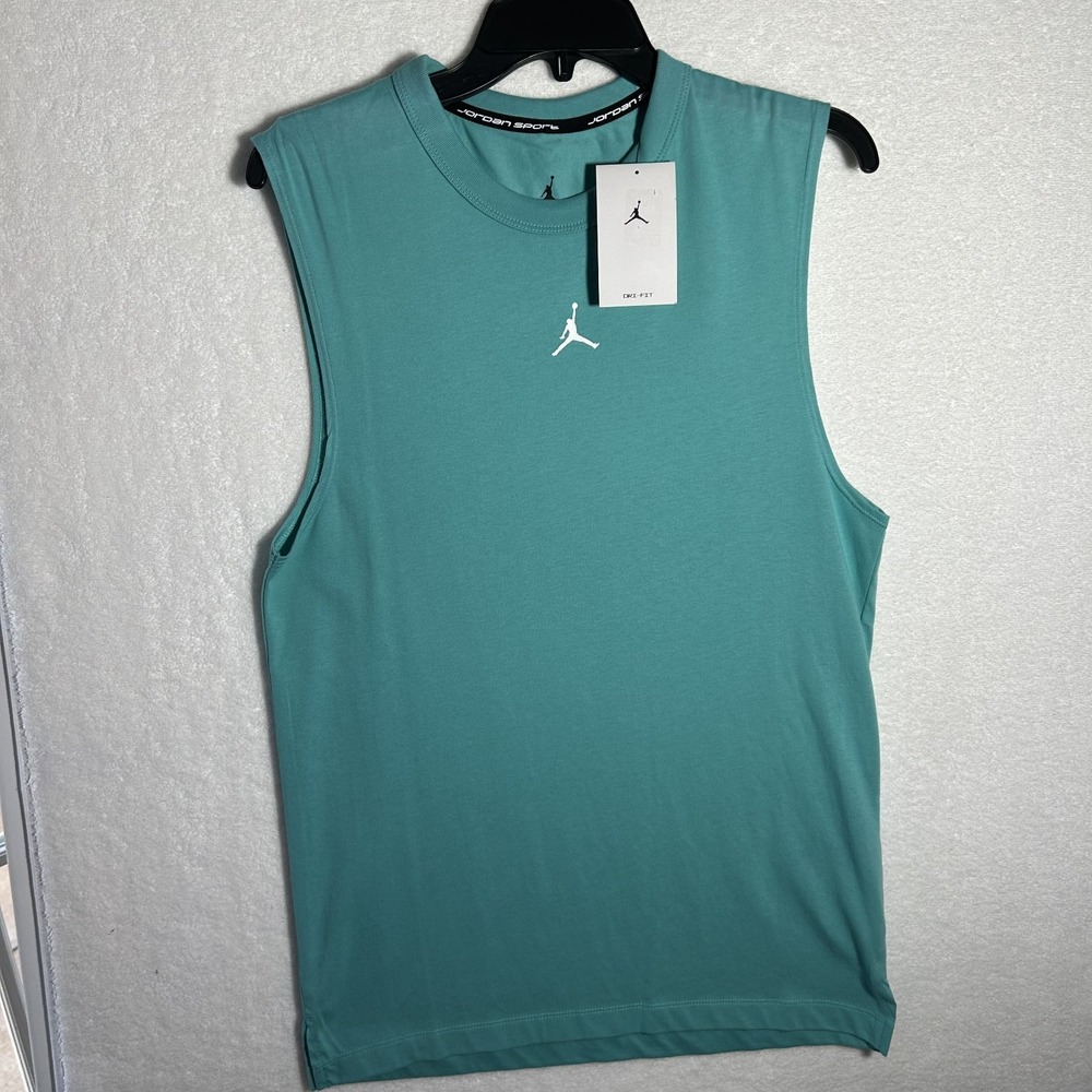 Jordan Mens Size S Teal Blue Sleeveless Tank Top
